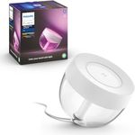 Philips Hue White & Color Ambiance Iris Tischleuchte (570 lm), dimmbare Tischlampe für das Hue Lichtsystem mit 16 Mio. Farben, smarte Lichtsteuerung über Sprache oder App, weiß