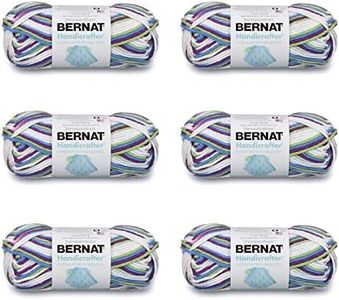 Bernat Handicrafter Cotton Fruit Punch Ombre Yarn - 6 Pack of 42.5g/1.5oz - Cotton - 4 Medium (Worsted) - 80 Yards - Knitting/Crochet