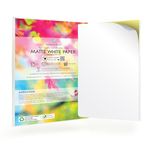 Evergreen Goods 30 Sheets A4 Matte White Sticker Paper | Inkjet & Laser Printable Self Adhesive Labels | for Sticker Making, Arts & Craft, Cutter Machines, Labeling