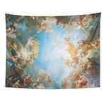 Tarolo Decor Wall Tapestry Versailles Paris France April 18 Ceiling Painting in Hercules Room of the Royal Chateau on at Palace Near 80 x 60 Inches Wall Hanging Picnic for Bedroom Living Room Dorm