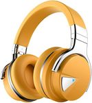 Silensys E7 Active Noise Cancelling Headphones Bluetooth Headphones with Microphone Deep Bass Wireless Headphones Over Ear, Comfortable Protein Earpads, 30 Hours Playtime for Travel/Work, Yellow