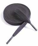 VSUDO 47 Inches Dark Gray Fine Weave Flat Shoe Lace for Sneaker, 5/16” Width Flat Sneaker Shoestring, Flat Sneaker Shoelace, Flat Shoe String for Running Athletic Shoes (1 Pair-Dark Gray-120CM)