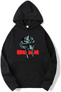 gogoherhome MF Hoodie Doom Hoodies Unisex for Men Women Sweashirts Casual MM FOOD Pullover Music Hip Hop Rap Black L, Black, Large