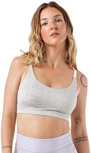 Bodily - Maternity, Nursing, Sleep Bra for Pregnancy Through Breastfeeding - Grey Marl L