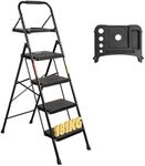 BONTEC 4 Step Ladder with Wide Anti