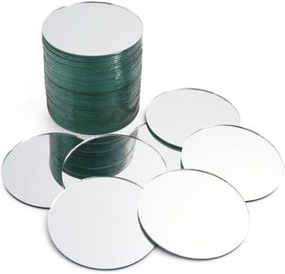 Juvale 50-Pack of Small Round Mirrors for Crafts, 3-Inch Glass Tile Circles for Wall and Table Decor, Mosaics, DIY Home Projects, Decorations, Arts and Crafts Supplies
