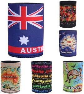 6X Australia Stubby Stubbie Holder Beer Bottle Tin Can Drink Alcohol Cooler Gift, Mixed Design