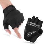 ertlutw Cycling Gloves - 1 Pair Fingerless Gloves For Men And Women Mountain Bike Gloves Padded Motorcycle Gloves For Cycling Hiking Climbing Outdoor Sports Scooter Gloves(M)