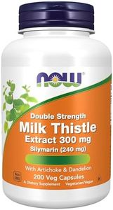 Now Foods, Milk Thistle Extract (Extrait de Chardon-Marie), 200 Capsules végétaliennes, Testées en Laboratoire, Végétariennes, Sans Soja, Sans Gluten, Sans OGM