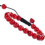 Massive Beads Hands of Tibet Tibetan Mala Coral Bead Wrist Mala Bracelet for Meditation(Red Coral)