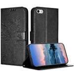 RADOO Case For iPhone 5/5S/SE[4.7-Inch], Premium Pu Leather Flip Wallet Case Magnetic Closure Cover Case Card Slots Kickstand Phone Case (Black)