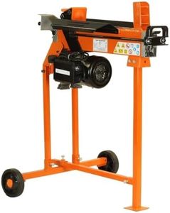 FM8T-TC 5-Ton Electric Log Splitter with Workbench, Guard & Stand – 2200W Motor – Splits Logs up to 370mm – Pre-Filled with Oil – Ideal for Small to Medium Wood Burners