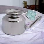 GoodsHealthShop High Grade Stainless Steel Neti Pot for Sinus Congestion (Ayurvedic JalNeti)