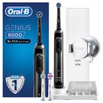 Oral-B Genius Electric Toothbrush with Artificial Intelligence, Gifts For Women / Men, App Connected Handle, 3 Toothbrush Heads & Travel Case, 5 Modes, Teeth Whitening, 2 Pin UK Plug, 8000