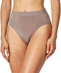 Wacoal Women's B Smooth Hi-Cut Panty Brief Panty, Cappuccino, Large