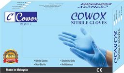 COWOX Surgicals Nitrile Gloves Disposable Powder Free Examination Blue Hand Gloves Food Grade Ce & Fda Approved Medium Size-30 Pieces, Non-Sterile, Pack of 1