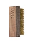 Jason Markk Premium Shoe Cleaning Brush - Handcrafted Walnut Wood Handle - Soft Hog Bristles - Use Wet or Dry - Effectively Cleans Delicate Materials Including Leather, Suede, Cotton, or Mesh