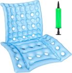 ALMEKAQUZ Wheelchair Cushions, Anti-Decubitus Wheelchair Inflatable Seat Cushions for Butt, Breathable Backrest Air Cushion Bed Cushion for Prevent Sores,Portable Travel Seat Cushion with Pump