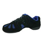 SANSHA Women's Sneaker, Black/Blue, 6.5 UK