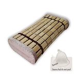 Grehge oo Sauna Headrest Pillow, 100% Natural Handmade Wood Sauna Pillow Sauna Neck Re