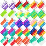 30 Pcs Mini Pop Fidget Keychain Toy