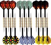 MaxMau Steel Tip Darts Set,Professional Darts Metal Tip,Metal Darts for Dartboard,18 pcs