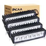 PICAA 4PCS 18W Led Work Spot Light Bar 6in Car Spot Beam Slim Driving Lamp 12V 24V Waterproof for Car Truck Boat SUV ATV 4WD Offroad