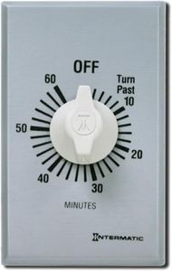 Intermatic SW60MK 60-Minute Spring Wound Timer - Energy-Saving Control for LED/CFL Lights - Versatile Usage for Fans, Motors, Heaters - No-Electricity Operation, Easy Installation