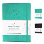 Panda Planner Undated Weekly Planner for Productivity & Happiness- 1 Year Planner - 8.5 x 11" - Softcover - Weekly Layout, Calendar, Journal, Daily Gratitude, Personal Organizer (Turquoise)