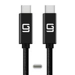 GodSpin USB-C to USB-C Cable (20Gbps) SuperSpeed [Certified] USB Type-C to USB Type-C, 100W Power (USB 3.1 & 3.2 Compatible) Nylon Braided, Dual 4k or Single 5k @60hz Display (3.3ft/20Gbps)