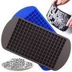 2PCS Silicone Mini Ice Cube Trays 160 Crushed Ice Cube Molds Easy Release Small Ice Cube for Chilling Whiskey Cocktail Drink Release Reusable