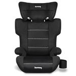 Harmony Dreamtime Elite High-Back Booster Seat – 2-in-1 Belt-Positioning Booster Car Seat with Cup Holder & Shoulder Belt Guide, for Children 18–50 kg (40–110 lbs.), 86–145 cm (34–57 in), Black