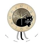 Timethink Black Cat Pendulum Wall C