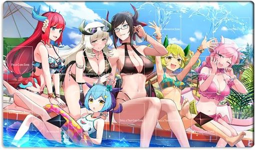 New Yugioh Playmat Dragonmaid Girls CCG TCG Trading Card Game Mat Desk Pad + Free Bag