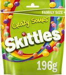 Skittles Crazy Sour Flavoured Candy, Mixed-Fruit, 196 Grams