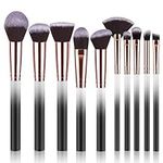 Makeup Brushes START MAKERS 10PCs Professional Make Up Brush Set Foundation Powder Blush Blending Face & Eyes Cosmetic Brushes Kit