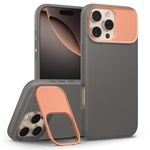 Caseology Nano Pop Mag Kickstand for iPhone 16 Pro Max Case [Dual Layer Silicone Case Compatible with Magsafe] Military Grade Drop Tested (2024) - Papaya Gray