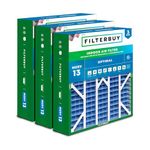 Filterbuy 20x25x6 Air Filter MERV 13 Optimal Defense (3-Pack), Pleated HVAC AC Furnace Air Filters Replacement for Aprilaire Space-Gard 201/2200 / 2250 (Actual Size: 19.75 x 24.25 x 5.88 Inches)