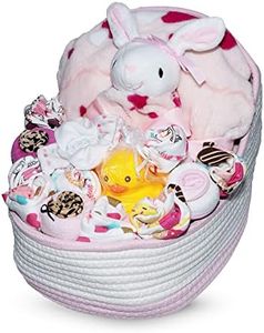 Bassinet New Baby Girl Gift Set, Baby Layette Set with 17-Piece Unique New Baby Essentials for Expecting Moms and New Parents, Pink - Nikki’s Gift Baskets