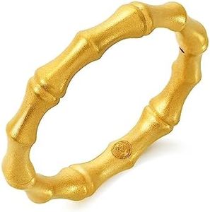 CHOW SANG SANG Cultural Blessings 999 24K Gold Bamboo Ring for Women 92241R | Our Size 15 / US 7