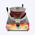 Shoppers Hub PNQ LPG Gas Based Easy to Use Portable Single Pot Manual Stirring Popcorn Machine with Non-Stick and Tiltable Inner Pot Hand Crank Popcorn Maker for Ideal Heavy Duty Commercial Use in Home Based Start Ups, Cloud Kitchens, Cafes, Hotels, Restaurants, Theme Parks, Resorts and Catering (Approx Maximum Input 400grams/Batch and Approx Cooking Time 2-5 Minutes/Batch)