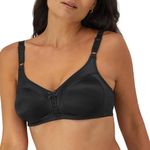 Bali Women's Double Support Wire-Free Bra, Black, 36DD