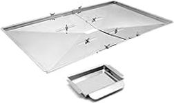 Criditpid 27" - 30" Adjustable BBQ Grill Drip Pans Grease Tray for Grillmaster 720-0697, Nexgrill 720-0697, Dyna-Glo DGF510SBP, Backyard Grill BY13-101-001-13, BHG Grill Parts BH13-101-099-01.