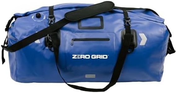 Zero Grid Waterproof Duffel Bag, Roll Top Dry Duffle, 120 Liter, Blue