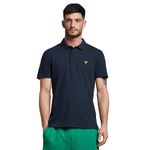 Lyle & Scott Men Short Sleeve Polo Shirt for Sport, Dark Navy Blue, M