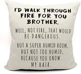 Mancheng-zi Gifts for Brother,Brother Pillow Covers 18x18,Brother Gifts from Sister,Gifts for Brothers from Sisters,Brother Birthday Gift,Birthday Gifts for Brother,Funny Gifts for Brother (Color-1)