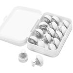 16Pcs Duvet Clips with Box, Non-Slip Duvet Cover Clips Pins Quilt Fixator, Duvet Clips for Inside Duvet Cover with One-Key Unlock, Suitable for Blanket Bed Sheet Curtain Socks Mattress (White)