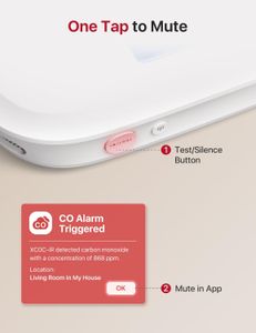 X-Sense Smart Carbon Monoxide Detector – LCD Display, App Control, Battery