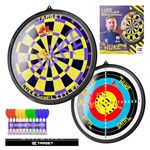 TARGET Darts Luke Littler Magnetic Dartboard Set for Kids | Player Edition ‘The Nuke’ Double Sided Magnetic Dart Board Game Set with 12 Magnetic Darts for Children | Indoor & Outdoor Use