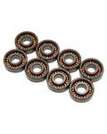 Bronson Speed Co Raw Skateboard Bearings One Size Silver/Orange